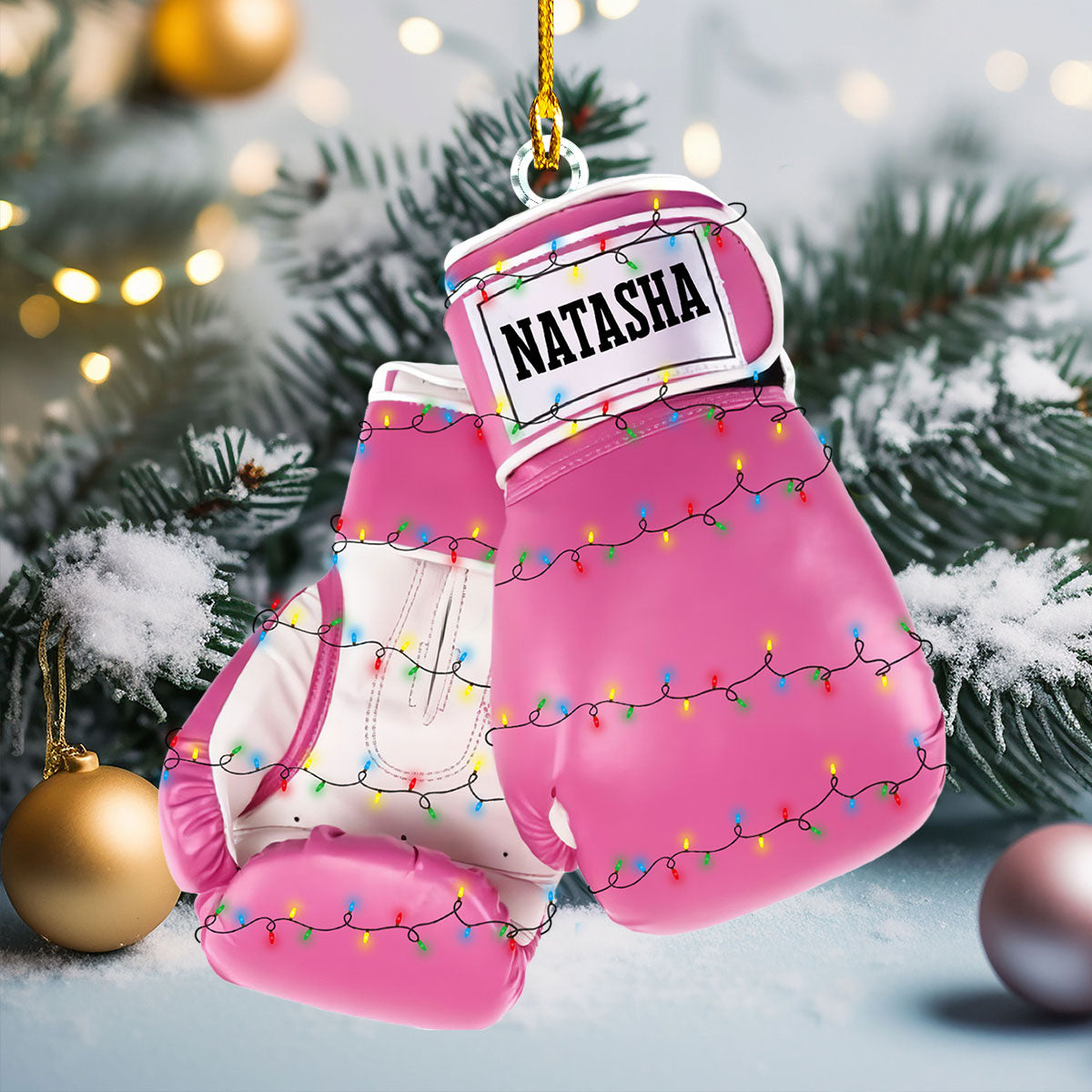 Shineful 2D Acrylic Ornament - Personalized Boxing Gloves Collection