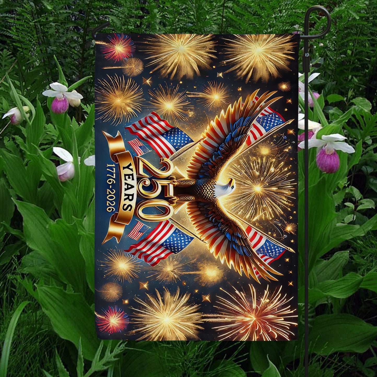 Shineful Gargen Flag 12" x 18" - 250 Years of the Republic