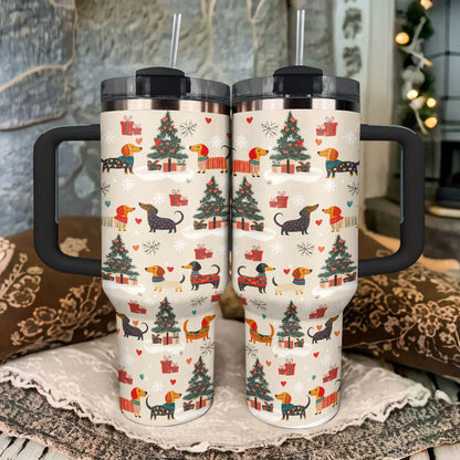 Shineful Tumbler Sample Merry Dachshund Joy