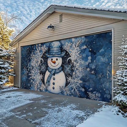 Shineful Garage Door Banner Decoration Frosty Cheer