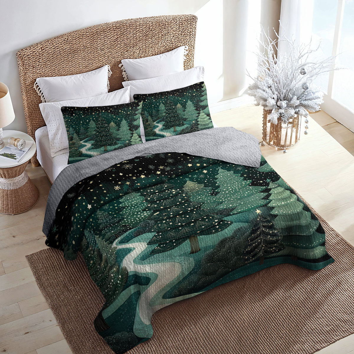 Shineful All Season Quilt 3-Piece Serene Winter