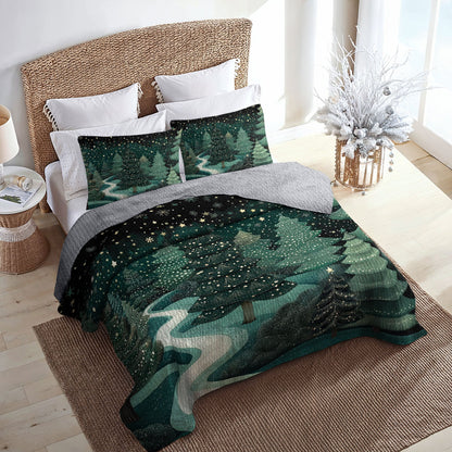 Shineful All Season Quilt 3-Piece Serene Winter