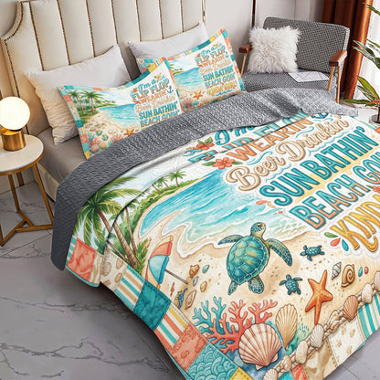 Shineful All Season Quilt 3-Piece Set Sunny Tide