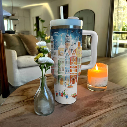 Shineful Tumbler Snowy Town
