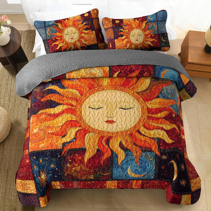 Shineful All Season Quilt 3-Piece Set Hippie Celestial Glow