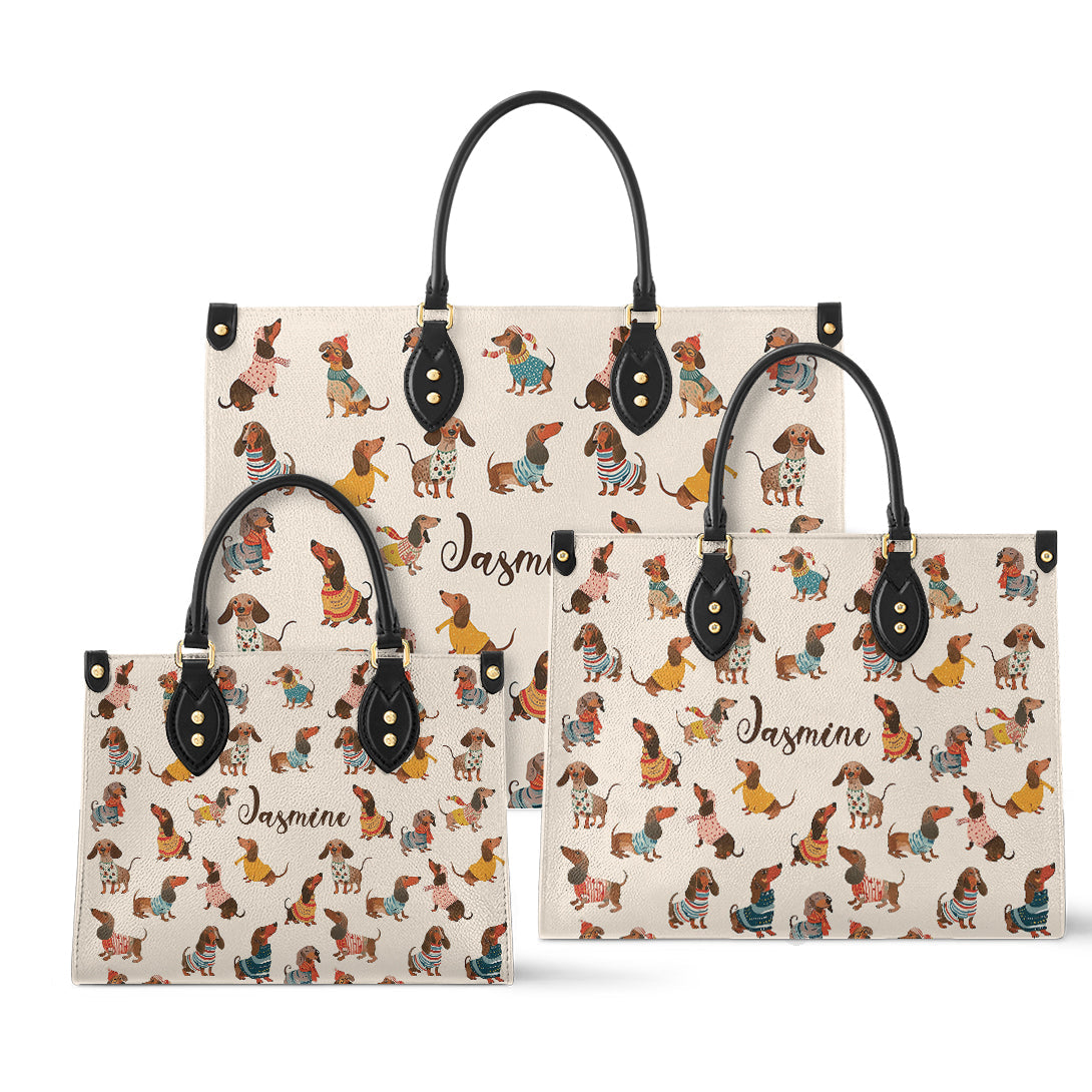 Shineful Leather Bag Dachshund Fashion Wiener Personalized