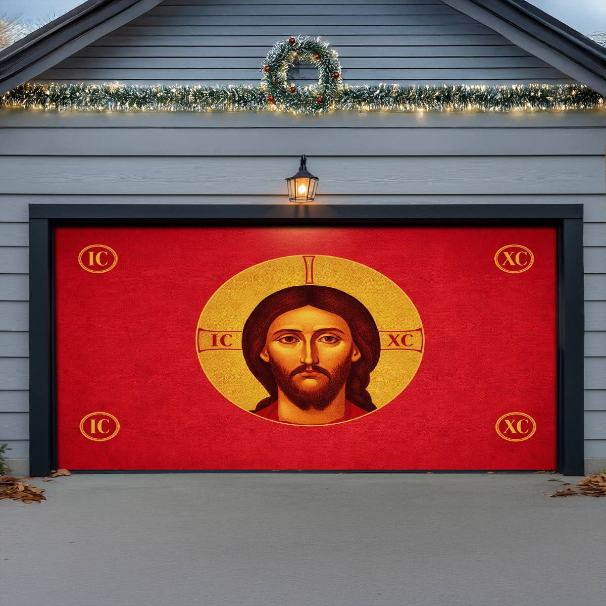 Shineful Garage Door Banner Decoration Christ the Pantocrator