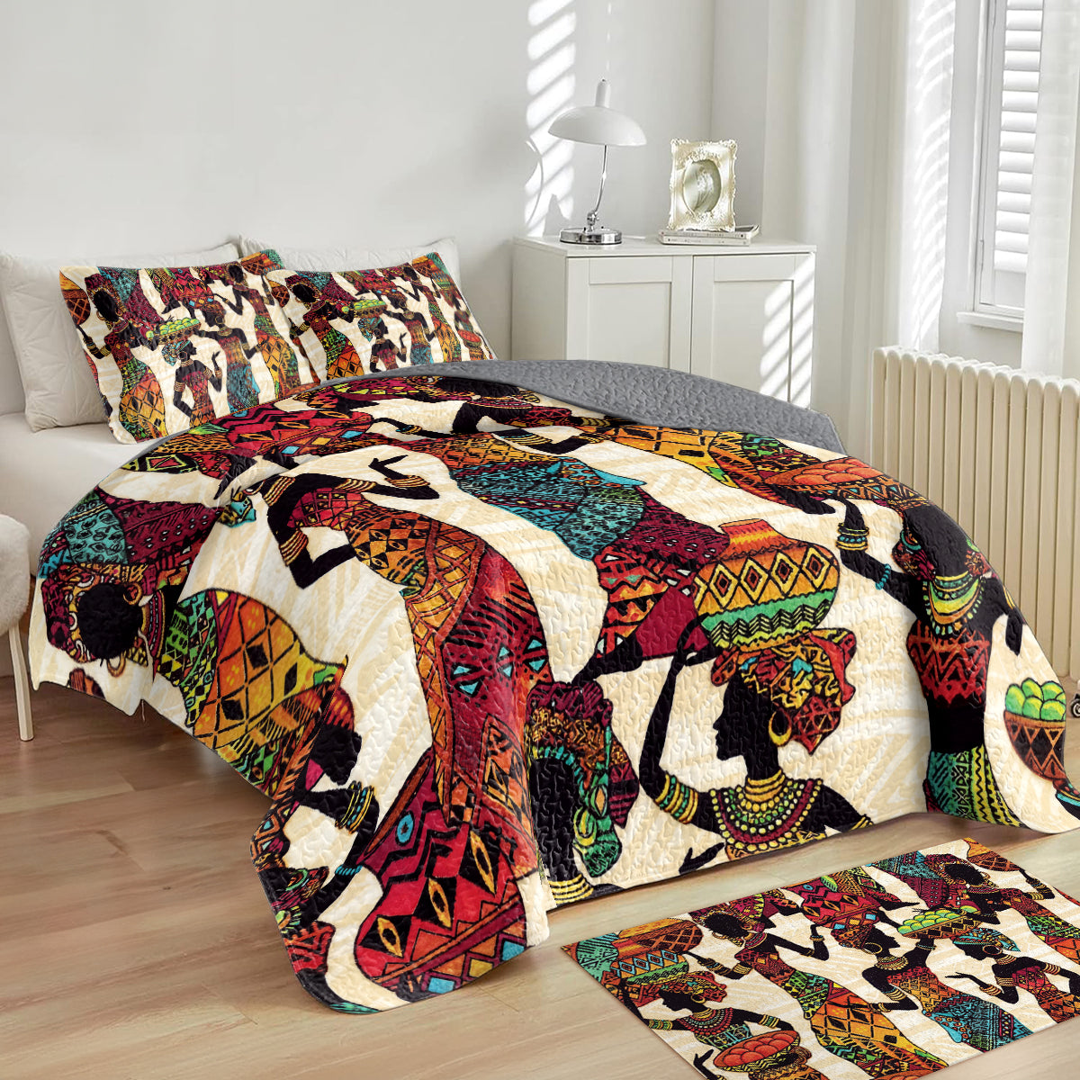 Shineful All Season Quilt 3-Piece Set Ancestral Rhythm
