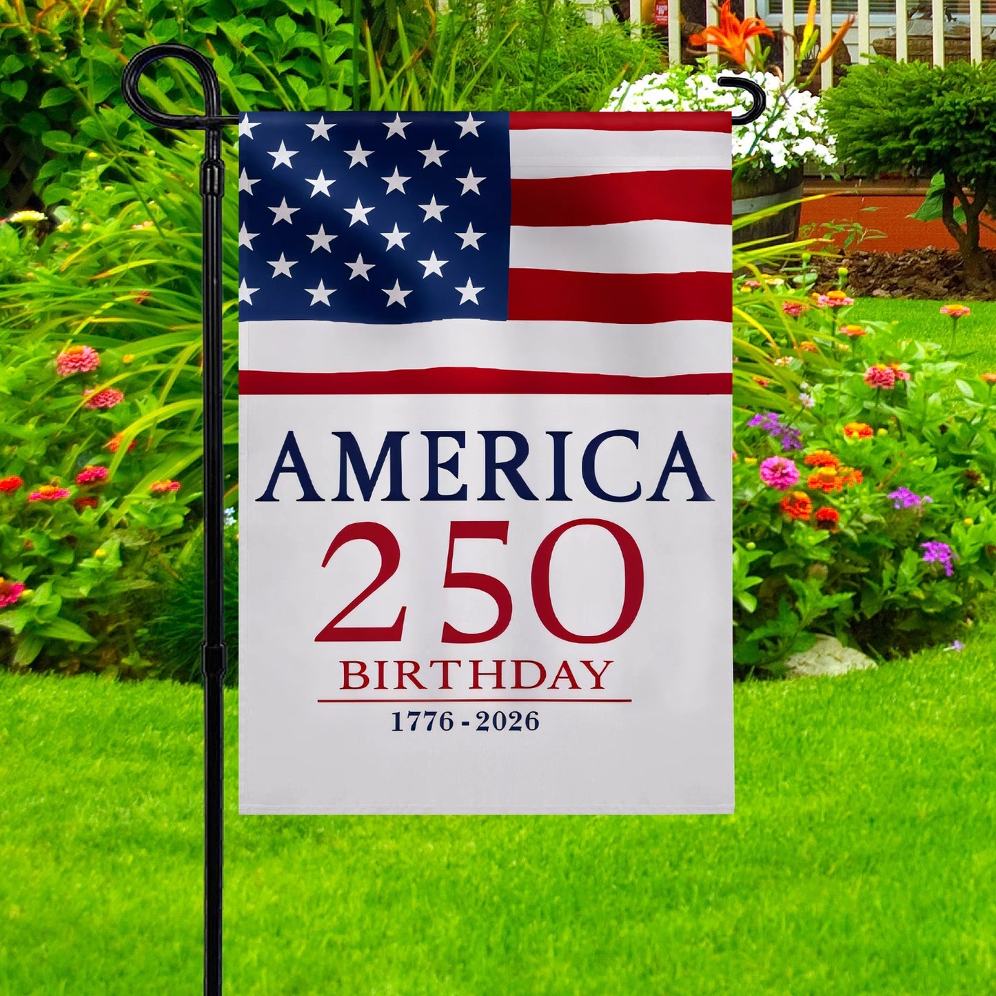 Shineful Gargen Flag 12" x 18" - America 250th Anniversary