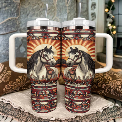 Shineful Tumbler Horse Sunset Spirit
