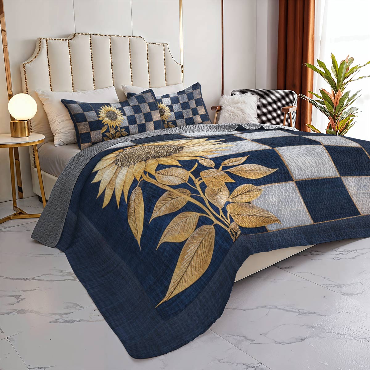 Shineful All Season Quilt 3-Piece Set Sunflower Elegance