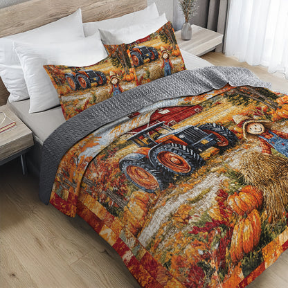 Shineful All Season Quilt 3-Piece Set Autumn Farm Harvest