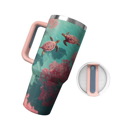 Shineful Tumbler Sea Turtles Ocean Companions