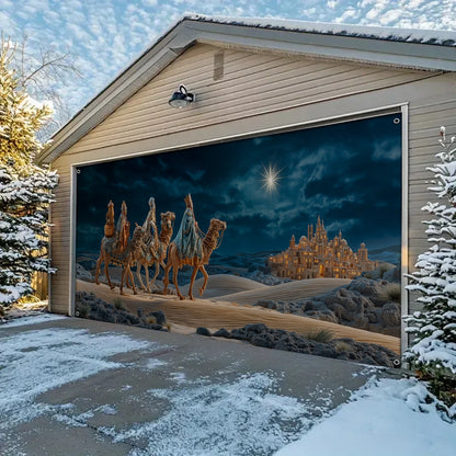 Shineful Garage Door Banner Decoration Star of Bethlehem Epiphany