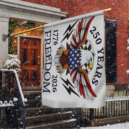Shineful House Flag 30" x 40" - Born Free, Still Free