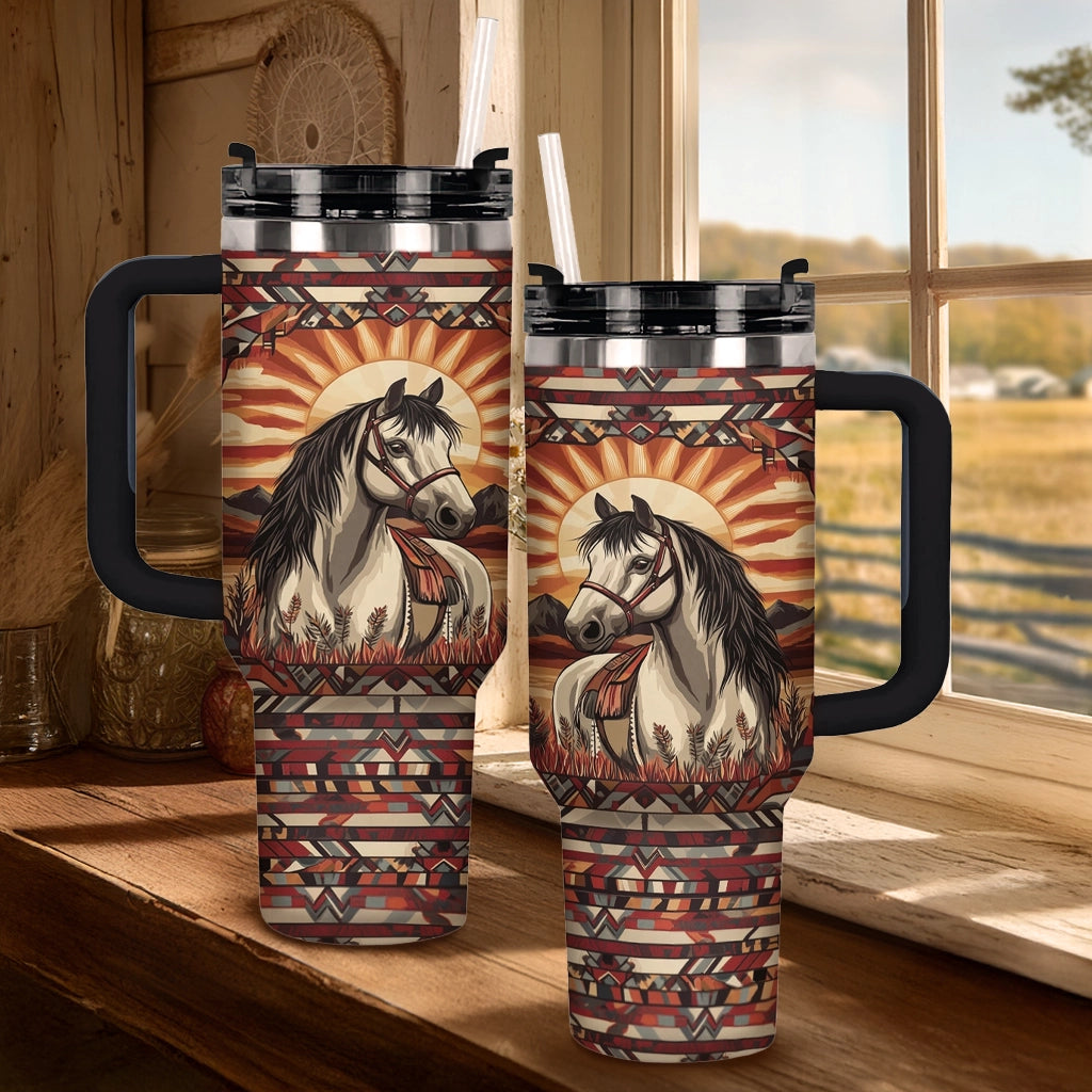 Shineful Tumbler Horse Sunset Spirit