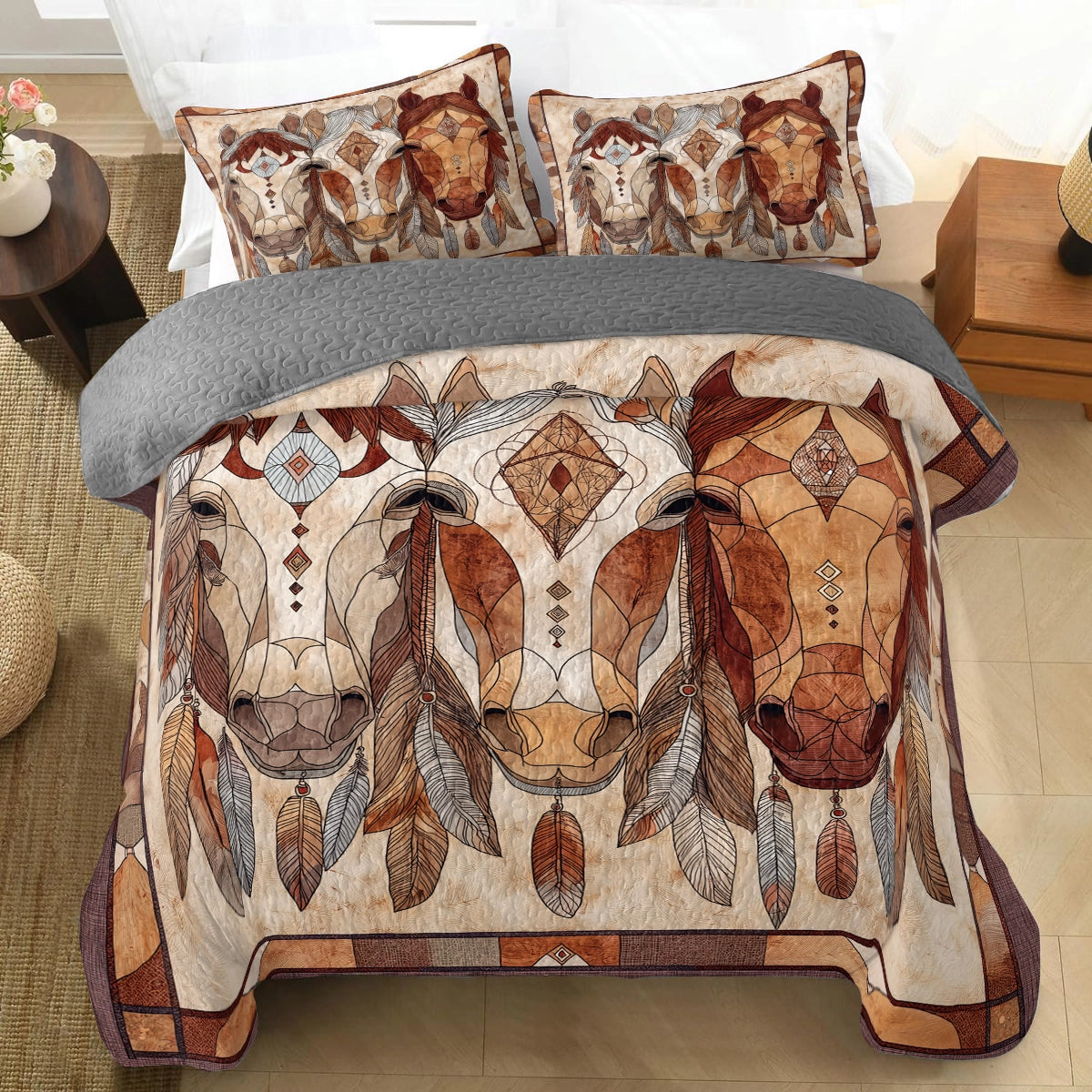 Shineful All Season Quilt 3-Piece Set Trio Native Presence