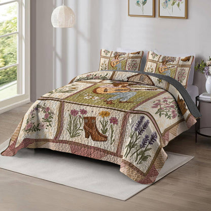 Shineful All Season Quilt 3-Piece Set - Wildflower Cowgirl