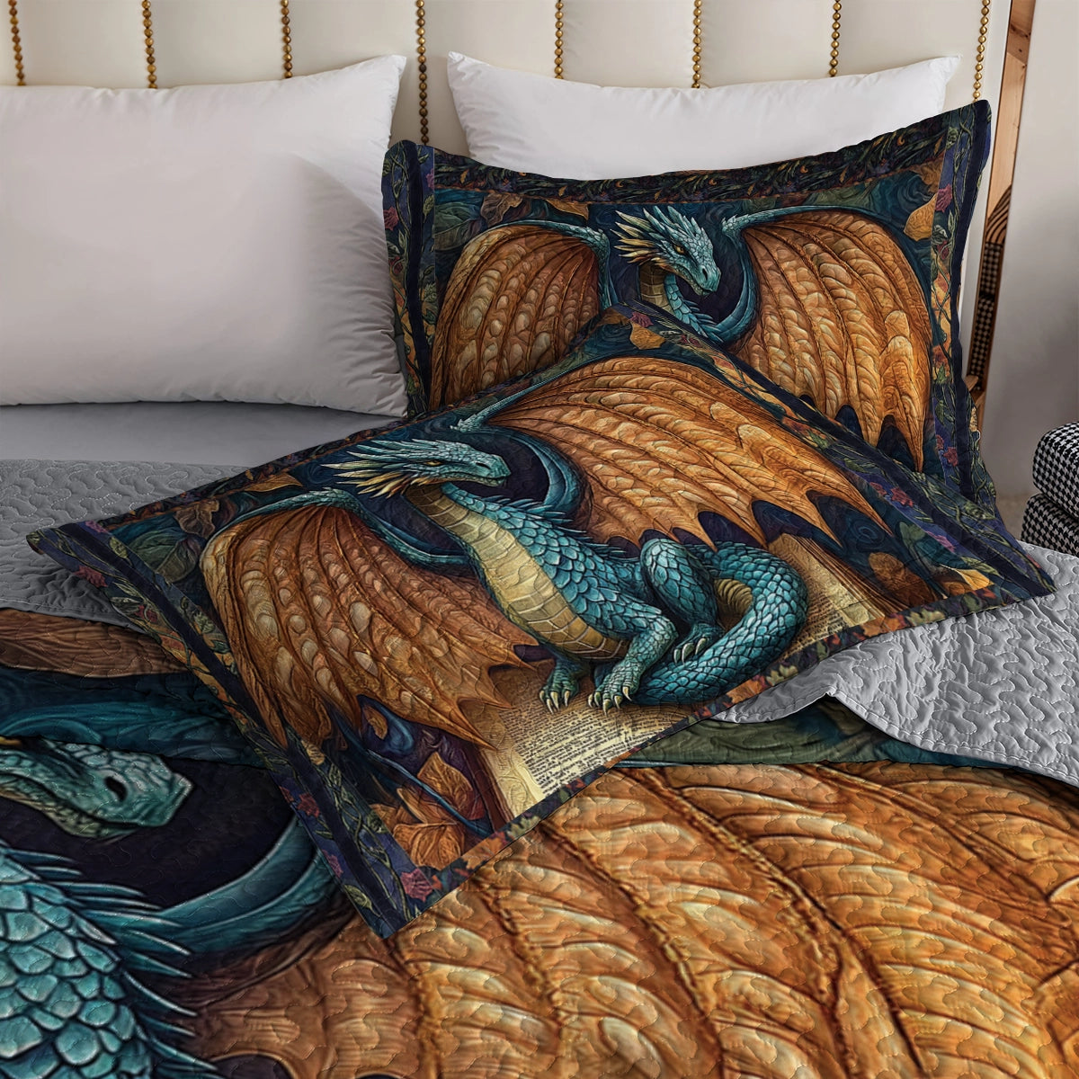 Shineful All Season Quilt 3-Piece Set - Dragon's Wisdom