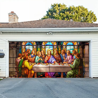 Shineful Garage Door Banner Decoration Last Supper