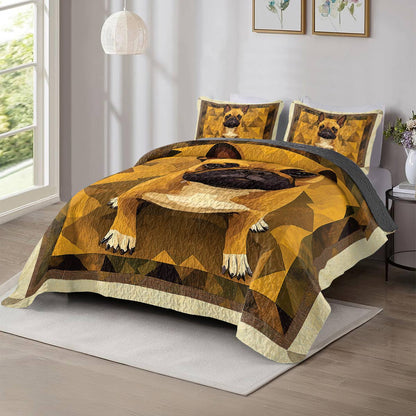 Shineful All Season Quilt 3-Piece Set Frenchie Focus