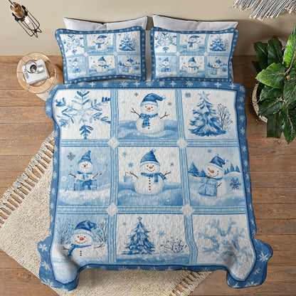 Shineful All Season Quilt 3-Piece Set Snowy Friends Comfort