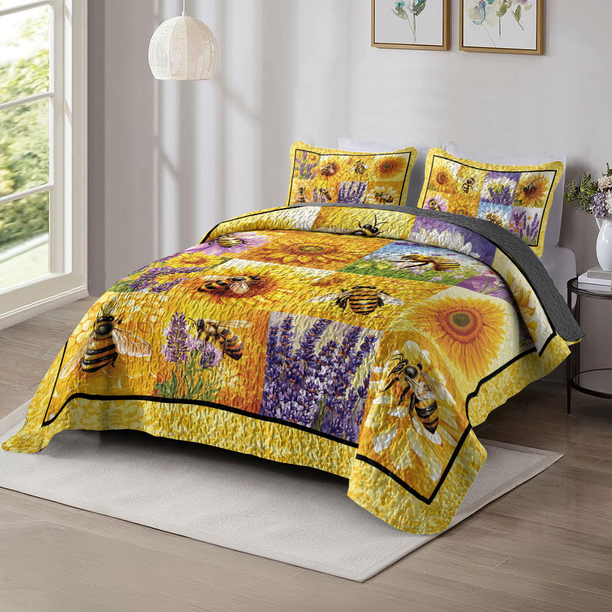Shineful All Season Quilt 3-Piece Set Bee Sweet