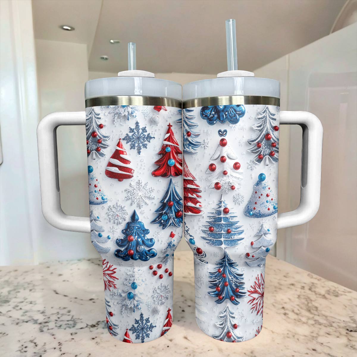 Shineful Glossy Tumbler Pretty Christmas Trees