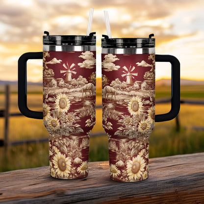 Shineful Tumbler Texas Sunflower - Heart of the Lone Star Fields
