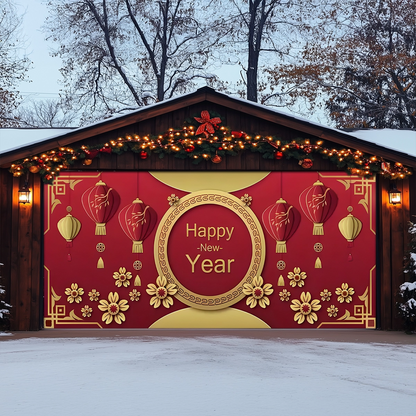 Shineful Garage Door Banner Decoration Elegant Lunar New Year