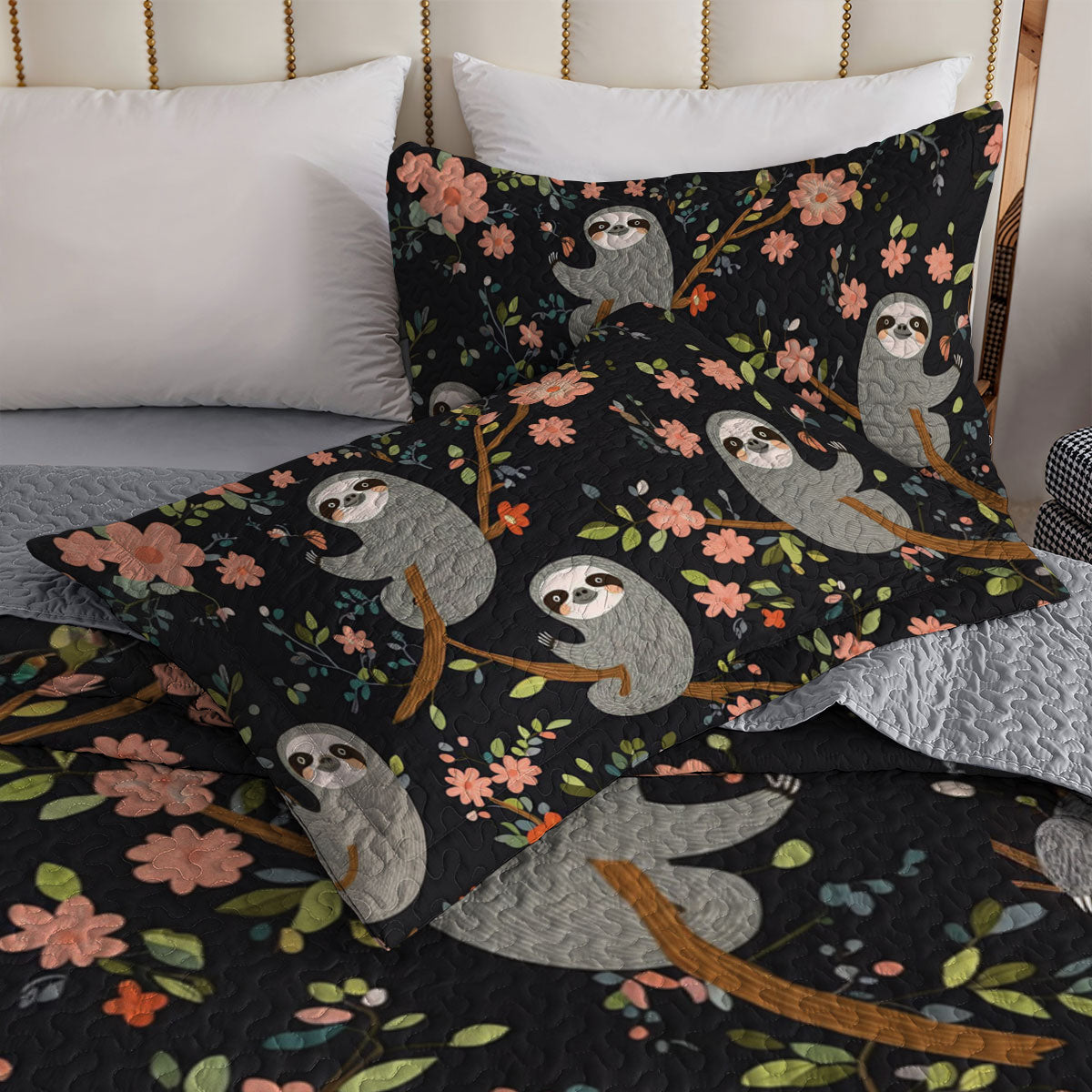 Shineful All Season Quilt 3-Piece Set Sloth All Day