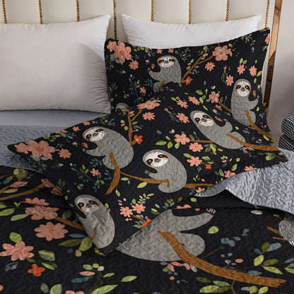 Shineful All Season Quilt 3-Piece Set Sloth All Day