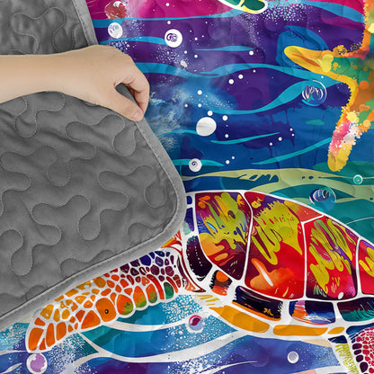 Shineful Quilt 3-Piece Set Turtle Rainbow