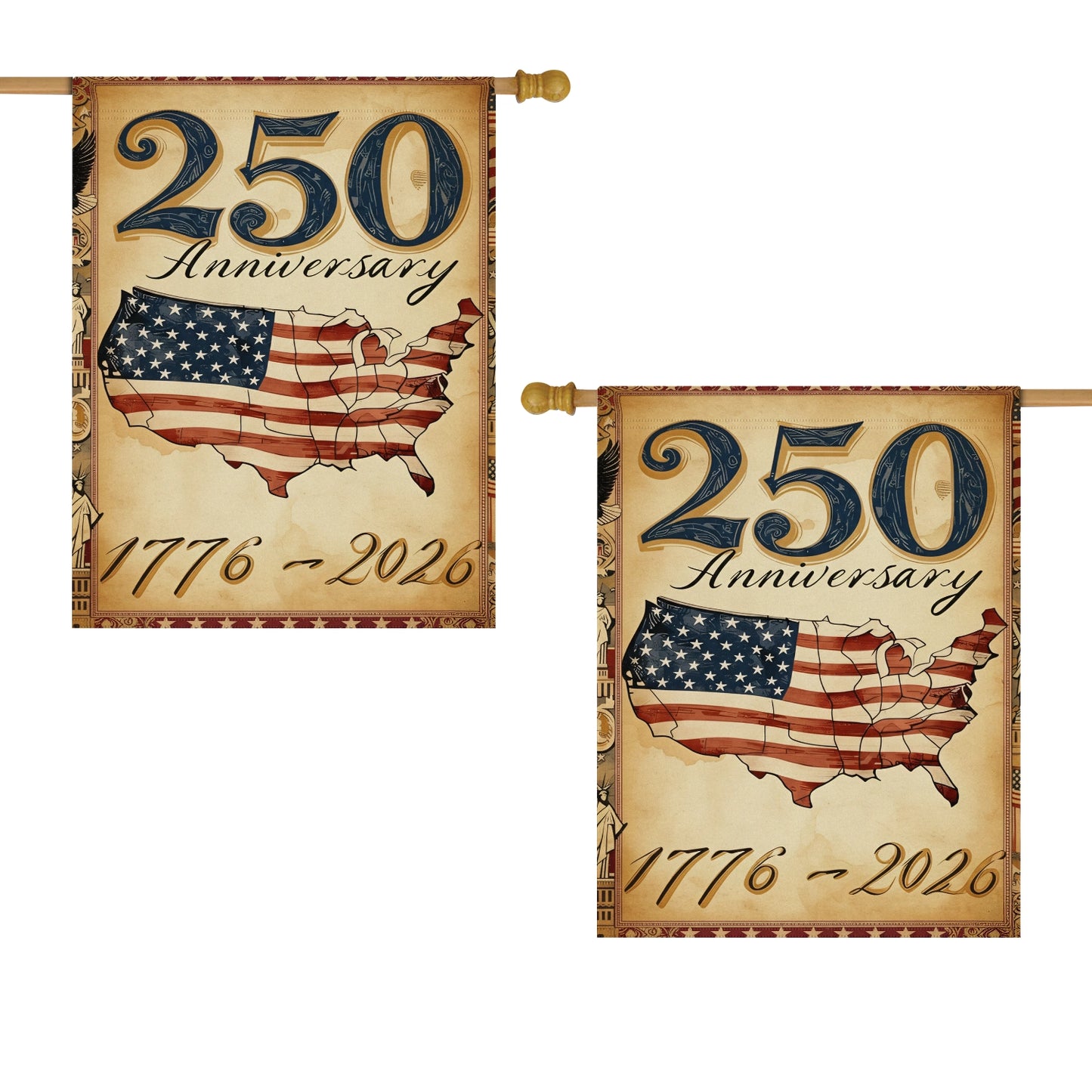 Shineful House Flag 30" x 40" - 250 Years of American Heritage
