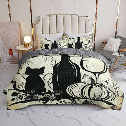 Shineful All Season Quilt 3-Piece Set Moderate Winelife