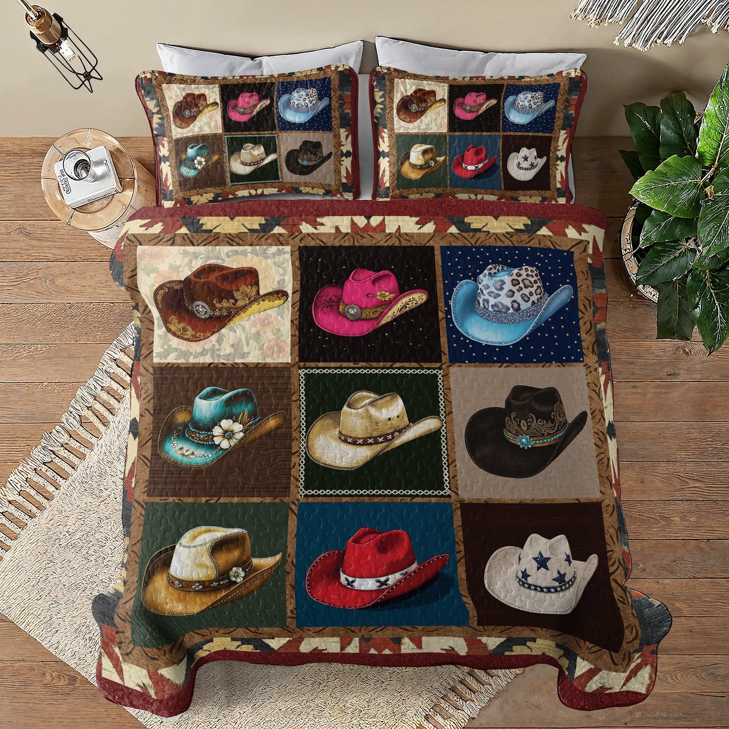 Shineful All Season Quilt 3-Piece Set - Cowboy Wild West