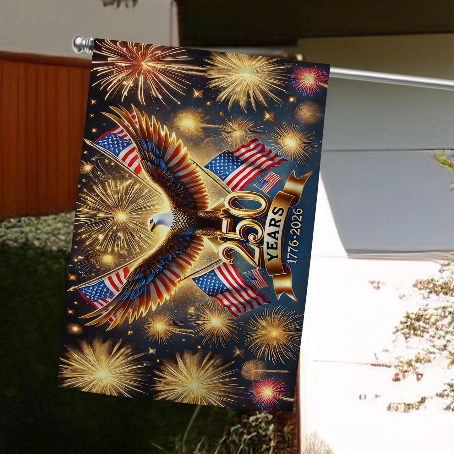 Shineful House Flag 30" x 40" - 250 Years of the Republic