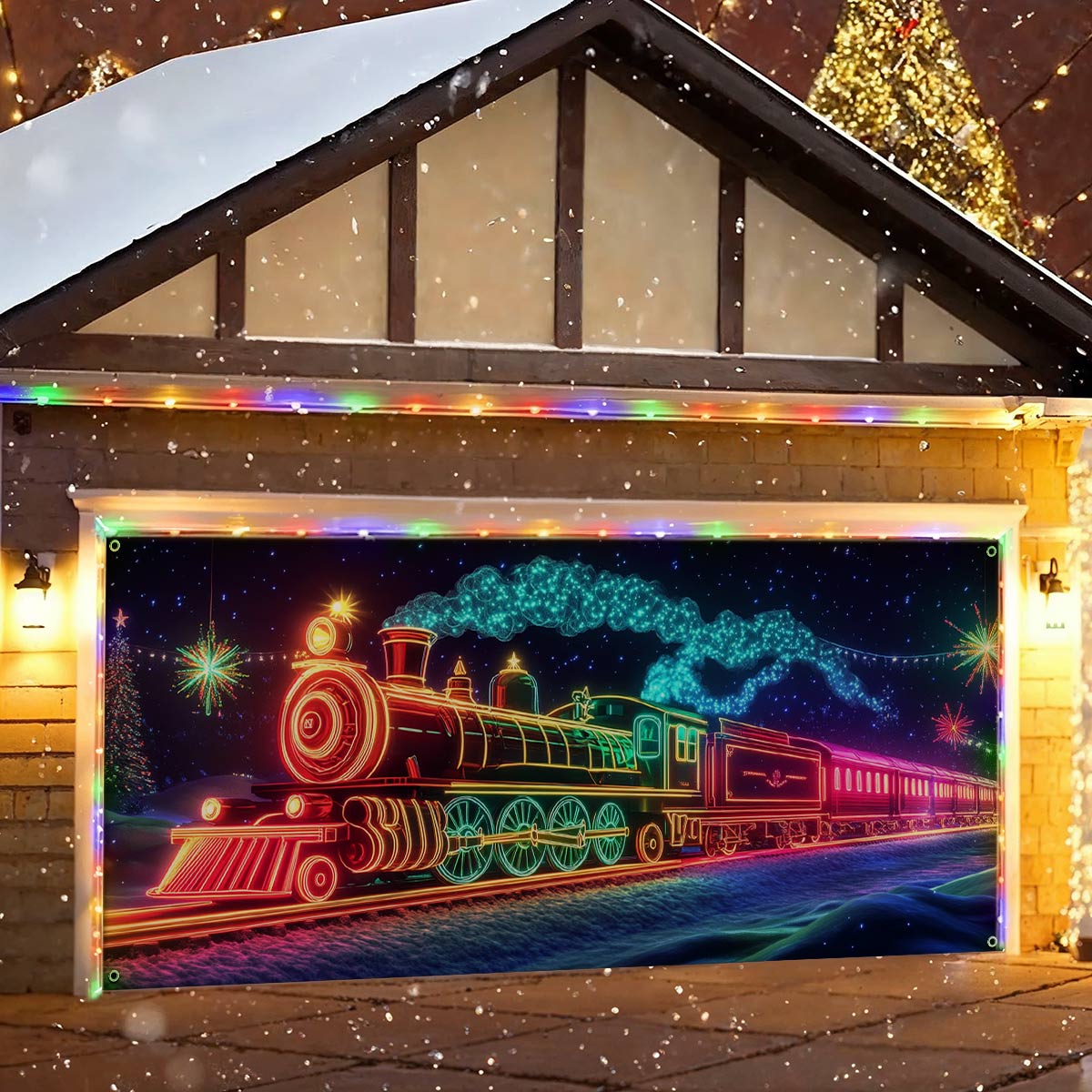 Shineful Garage Door Banner Decoration Holiday Gift Express