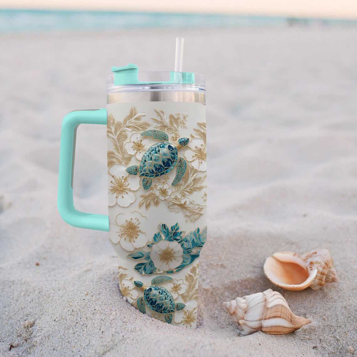 Shineful Tumbler Sea Turtle Bloom