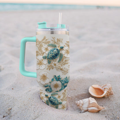 Shineful Tumbler Sea Turtle Bloom