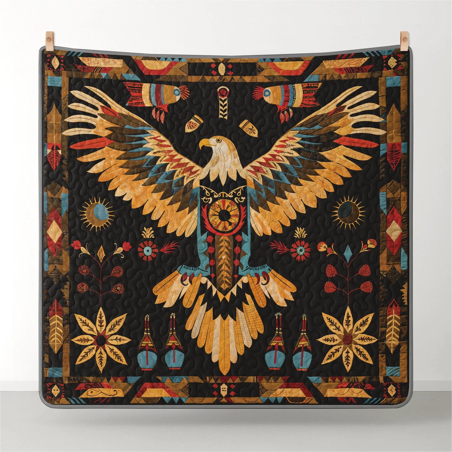 Shineful Quilt 3-Piece Set Tribal Eagle