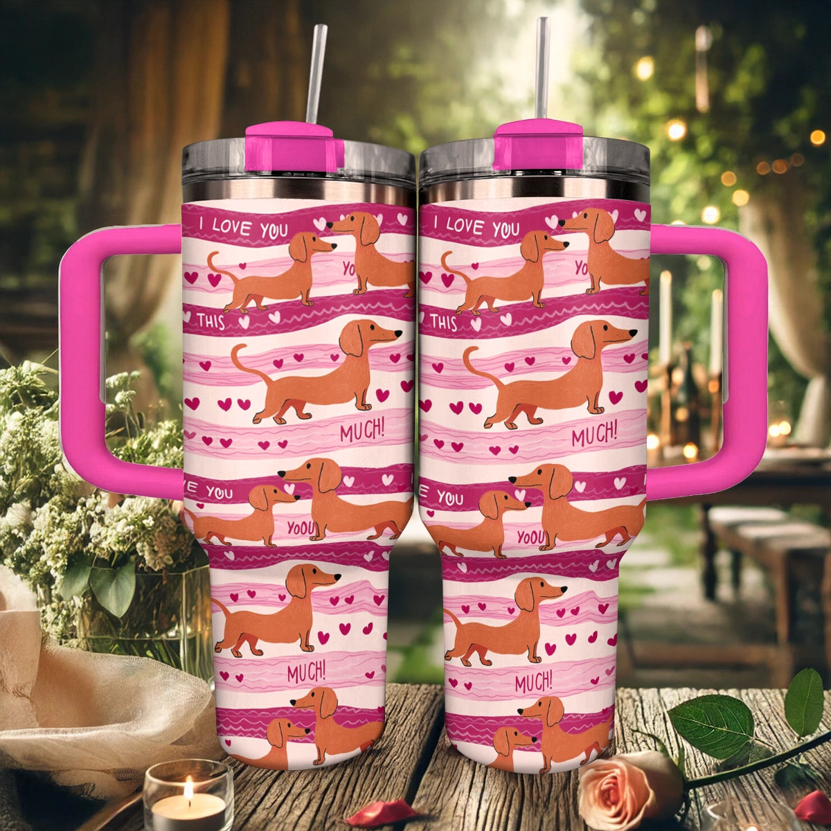 Shineful Tumbler Dachshund Puppy Love Forever