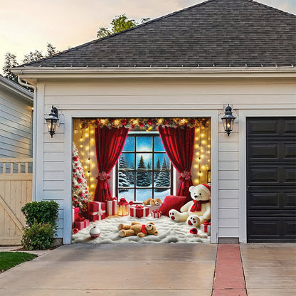 Shineful Garage Door Banner Decoration - Christmas Memories By The Hearth