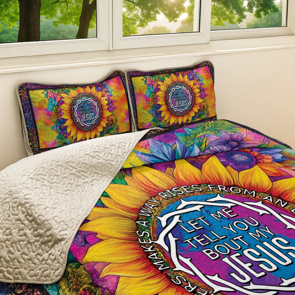 Shineful All Season Quilt 3-Piece Set Faith In God