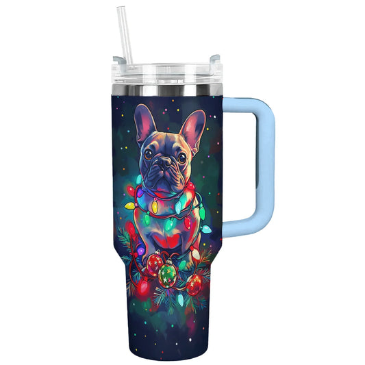 Shineful Tumbler Frenchie Festive Lights