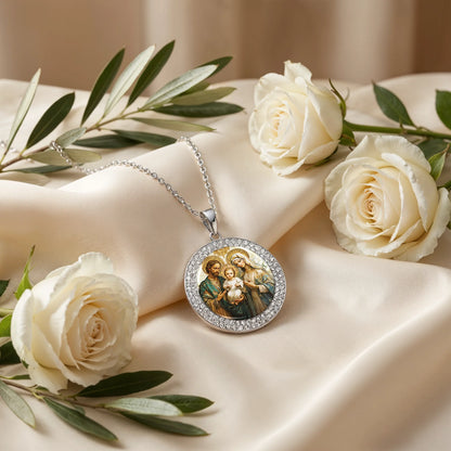 Shineful Necklace Sacred Holy Family Medallion