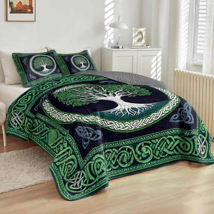 Shineful All Season Quilt 3-Piece Set - Celtic Tree of Life