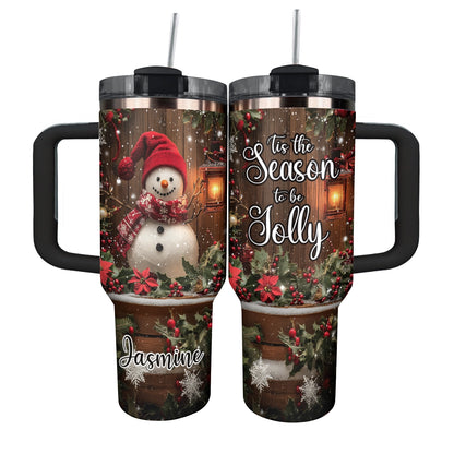 Shineful Tumbler Personalized Jolly Snowman