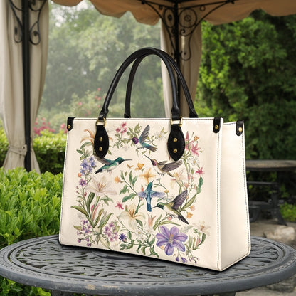 Shineful Leather Bag Hummingbird Winged Bloom
