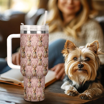 Shineful Tumbler Elegant Yorkie Bliss
